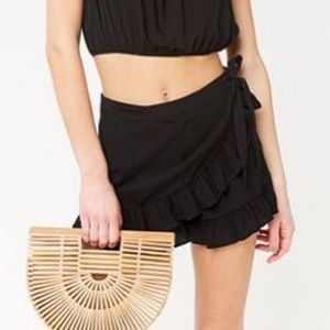 Black ruffled skort size small